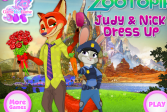 Играть Зверополис: Одевалка Джуди и Ника онлайн флеш игра для детей