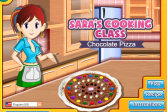 Играть Кулинарный класс Сары - Шоколадная пица онлайн флеш игра для детей