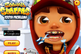 Играть Зубные проблемы Сабвей Серф онлайн флеш игра для детей