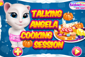 Играть Говорящая кошка Анжела: Кулинарная сессия онлайн флеш игра для детей