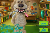 Играть Говорящий пес Бен у дантиста онлайн флеш игра для детей