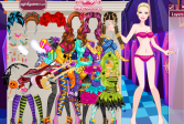 Играть Одеваем Барби в стиле Монстер Хай онлайн флеш игра для детей
