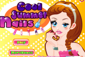 Играть Цветной летний маникюр онлайн флеш игра для детей