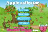 Играть Сбор яблок онлайн флеш игра для детей