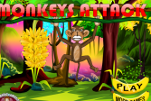 Играть Атака обезьян онлайн флеш игра для детей