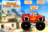 Играть Гомер едет на грузовике онлайн флеш игра для детей