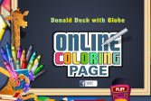 Играть Дональд Дак и глобус онлайн флеш игра для детей