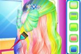 Модный дизайн радужной прически Fashion Rainbow Hairstyle Design