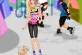 Барби на роликах Barbie on roller skates