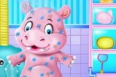 Время купания гиппопотама - Уход за домашними животными Baby Hippo Bath Time - Pet Care