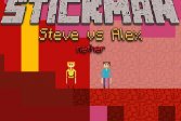 Крупье Стив против Алекса - Пустота Stickman Steve vs Alex - Nether
