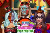Лучшая раскраска лица на Хэллоуин BFF Halloween Face Painting