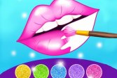 Игра-раскраска для губ с блестками Glitter Lips Coloring Game