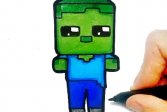 Легкая раскраска для детей Майнкрафт Easy Kids Coloring Minecraft