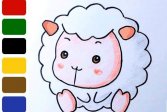 Книжка-раскраска для маленьких овечек Baby sheep ColoringBook