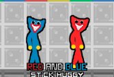      Red and Blue Stick Huggy